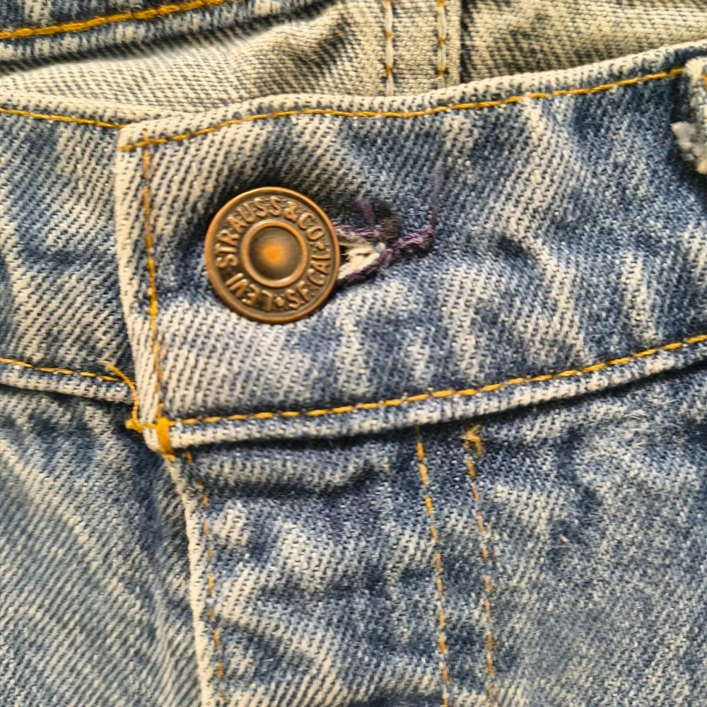 Vintage Levis 505 Orange Tab Jeans Mens 36x33 Medium Wash Straight Leg Denim
